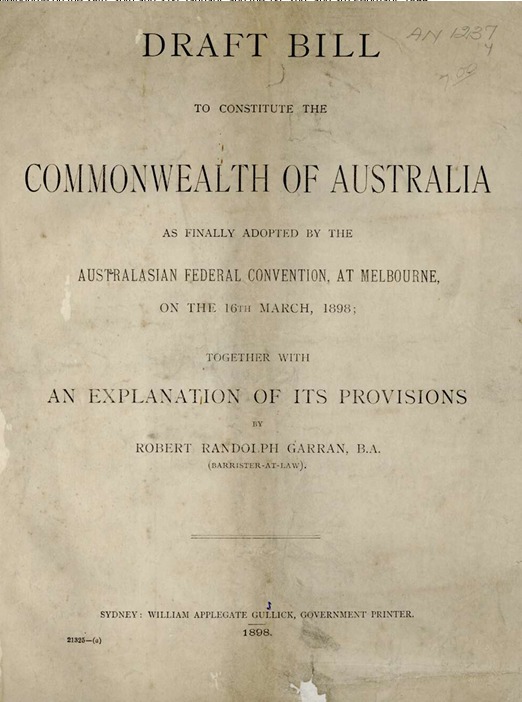 Original 1898 Draft Constitution
